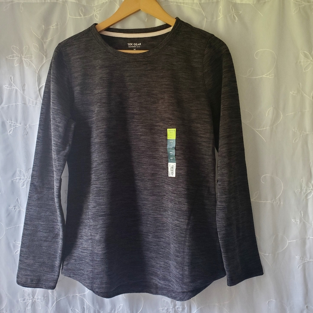 NWT Tek Gear gray long sleeve fleece